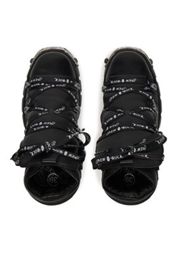 NEW ROCK Sneakersy M-WALL106NSHLACE-C2 Czarny. Kolor: czarny. Materiał: skóra