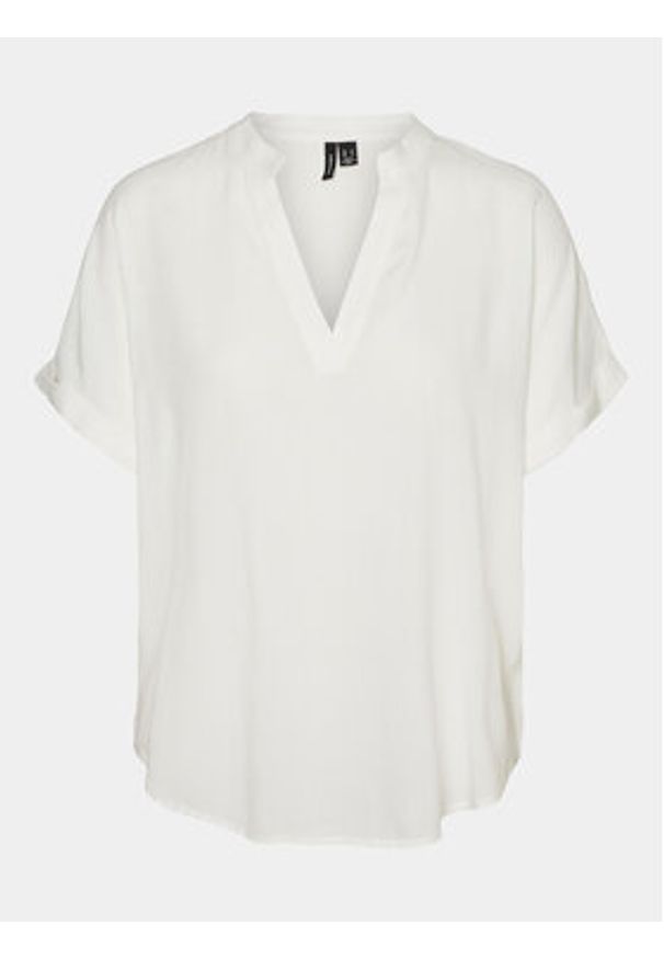 Vero Moda Bluzka Beauty 10279697 Biały Regular Fit. Kolor: biały. Materiał: wiskoza