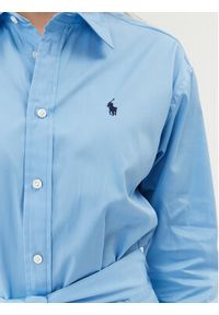 Polo Ralph Lauren Sukienka koszulowa 211910798001 Niebieski Regular Fit. Typ kołnierza: polo. Kolor: niebieski. Materiał: bawełna. Typ sukienki: koszulowe #6