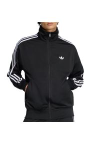 Adidas - Bluza męska adidas Originals Firebird KD8312 - czarna. Okazja: na co dzień. Kolor: czarny. Materiał: tkanina, poliester, satyna. Wzór: aplikacja. Styl: klasyczny, casual, retro #1