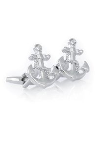 Modini - Srebrne spinki do mankietów - kotwice U6. Kolor: srebrny #1