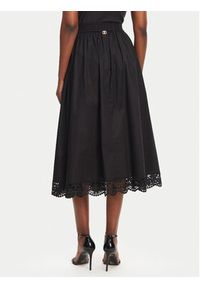 TwinSet - TWINSET Spódnica trapezowa 251TT2095 Czarny Regular Fit. Kolor: czarny. Materiał: bawełna