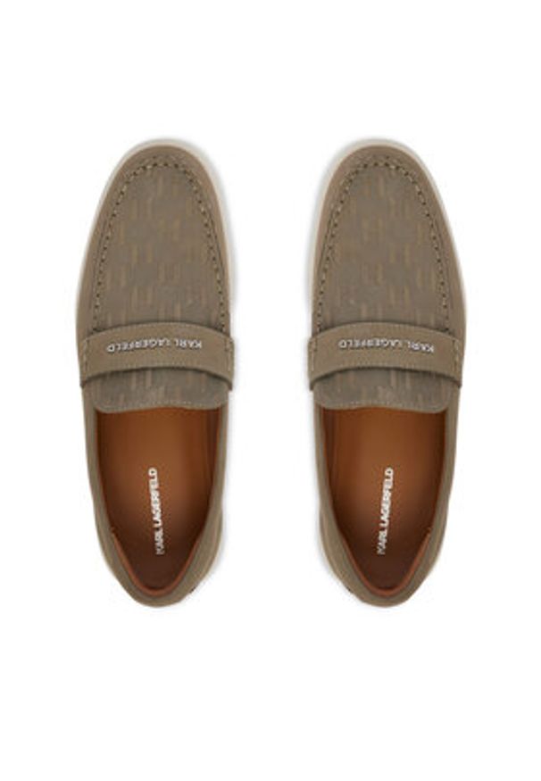 Karl Lagerfeld - KARL LAGERFELD Półbuty KL21413 Szary. Kolor: szary. Materiał: skóra, nubuk