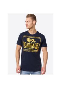 Koszulka Lonsdale Hounslow. Kolor: niebieski. Wzór: nadruk #1