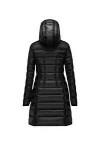 MONCLER - Czarny płaszcz puchowy Hermine. Kolor: czarny. Materiał: puch #8