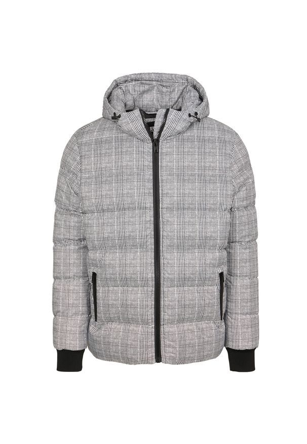 Urban Classics - Parka Urban Classic hooded Check. Kolor: czarny, wielokolorowy, biały. Sezon: zima