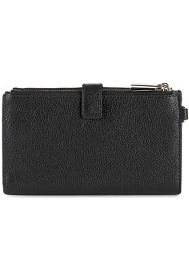 MICHAEL Michael Kors Duży Portfel Damski Wristlets 32T7GAFW4L Czarny. Kolor: czarny. Materiał: skóra