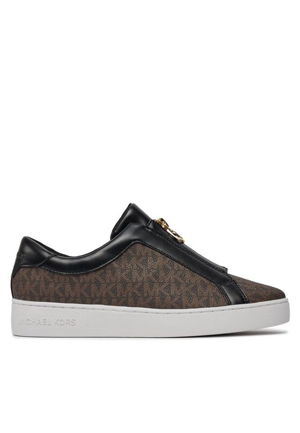 MICHAEL Michael Kors Sneakersy Keaton Zip Slip On 43R4KTFP2B Brązowy. Zapięcie: bez zapięcia. Kolor: brązowy. Materiał: skóra