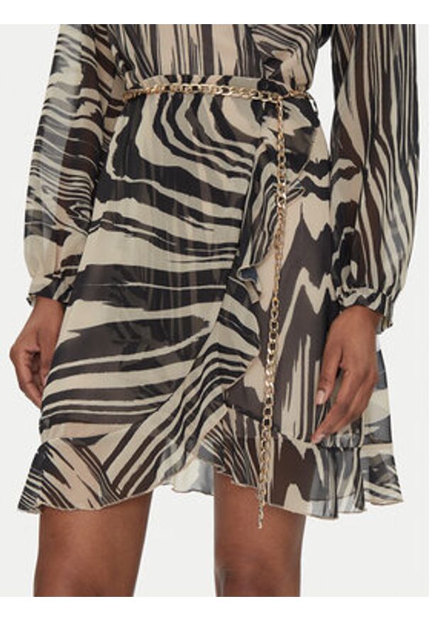 Rinascimento Sukienka codzienna CFC0019848002 Beżowy Regular Fit. Okazja: na co dzień. Kolor: beżowy. Materiał: syntetyk. Typ sukienki: proste. Styl: casual