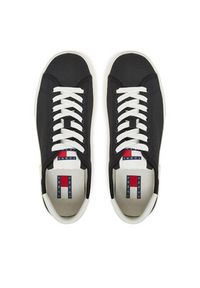 Tommy Jeans Sneakersy Tjw Flatform Canvas Sneaker EN0EN02792 Czarny. Kolor: czarny. Materiał: materiał