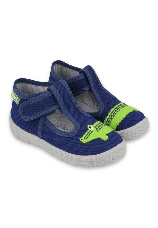 Befado obuwie dziecięce 531P083 granatowe zielone. Kolor: niebieski, zielony, wielokolorowy. Materiał: tkanina, syntetyk