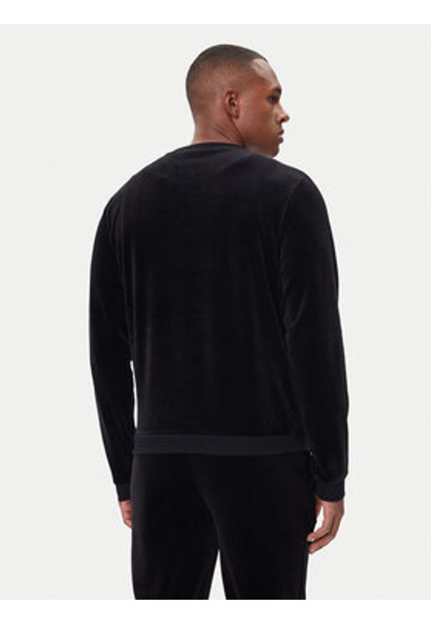 BOSS Bluza Velour 50550636 Czarny Regular Fit. Kolor: czarny. Materiał: bawełna