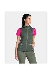 Damska kamizelka softshellowa Kilpi MONILEA-W. Kolor: zielony. Sport: turystyka piesza #1