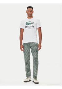 Lacoste T-Shirt TH5634 Biały Regular Fit. Kolor: biały. Materiał: bawełna #4
