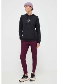 columbia - Columbia bluza damska kolor czarny z kapturem z nadrukiem. Typ kołnierza: kaptur. Kolor: czarny. Długość rękawa: długi rękaw. Długość: długie. Wzór: nadruk #3