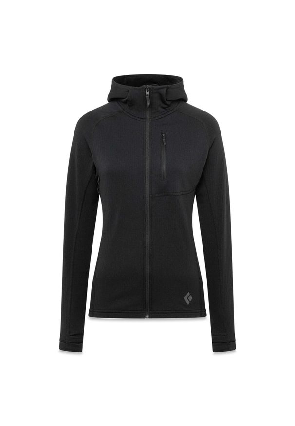 Bluza damska z kapturem Black Diamond Coefficient. Typ kołnierza: kaptur. Kolor: czarny. Sezon: zima. Sport: narciarstwo