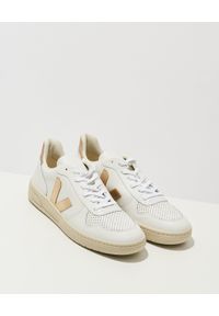 Veja - VEJA - Sneakersy V-10 Platine. Kolor: biały. Materiał: bawełna, guma, poliester. Szerokość cholewki: normalna #5