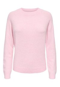 only - ONLY Sweter Rica 15204279 Różowy Regular Fit. Kolor: różowy. Materiał: syntetyk #3