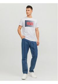 Jack & Jones - Jack&Jones T-Shirt Corp 12233999 Biały Standard Fit. Kolor: biały. Materiał: bawełna #4
