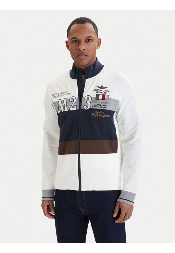 Aeronautica Militare Bluza 261FE2095UF00674 Biały Regular Fit. Kolor: biały. Materiał: bawełna