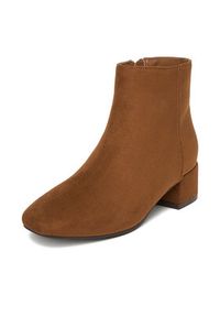 Clara Barson Botki CEO-CD24038-4 Bordowy. Kolor: czerwony. Materiał: materiał #3