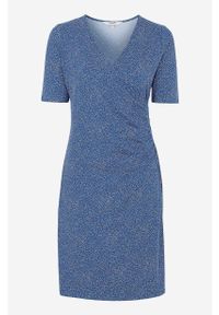 Cellbes - Wzorzysta sukienka kopertowa. Kolor: niebieski. Materiał: jersey. Długość rękawa: krótki rękaw. Typ sukienki: kopertowe #5