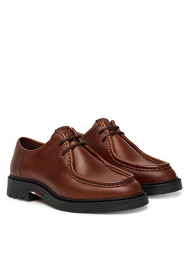 TOMMY HILFIGER - Tommy Hilfiger Półbuty Comfort Lwt Moc Toe FM0FM05588 Brązowy. Kolor: brązowy. Materiał: skóra