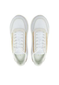 TOMMY HILFIGER - Tommy Hilfiger Sneakersy Lux Monogram Runner FW0FW08387 Biały. Kolor: biały. Materiał: skóra #2