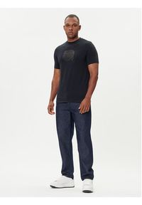Karl Lagerfeld - KARL LAGERFELD T-Shirt 755032 554221 Granatowy Regular Fit. Typ kołnierza: dekolt w karo. Kolor: niebieski. Materiał: bawełna #5