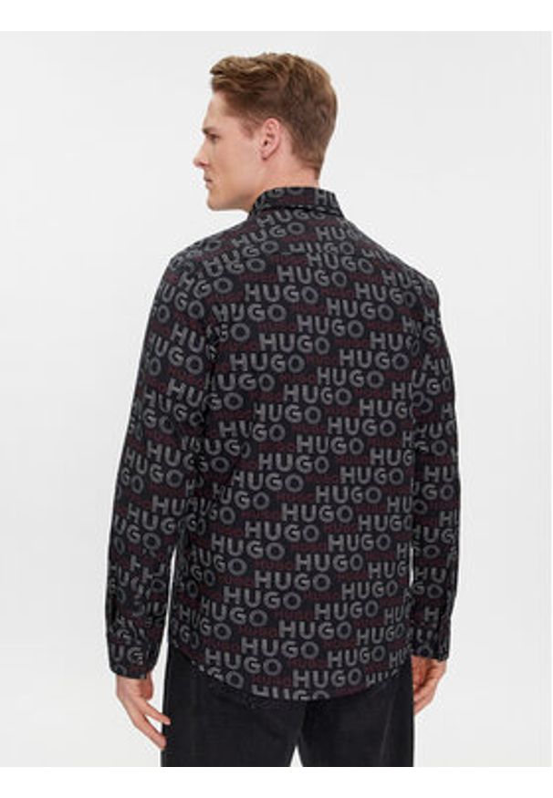Hugo Koszula Emero 50508663 Czarny Relaxed Fit. Kolor: czarny. Materiał: bawełna