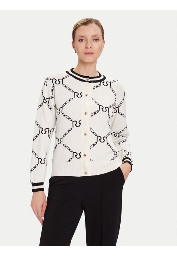 Rinascimento Kardigan CFM0012074003 Biały Regular Fit. Kolor: biały. Materiał: syntetyk