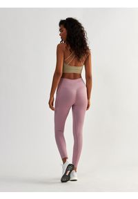 BESHAPED - Legginsy fitness damskie Beshaped Lift Me Up z kieszeniami. Kolor: czerwony. Materiał: nylon. Sport: fitness