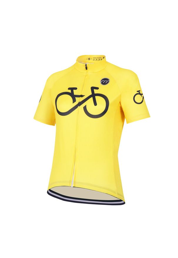 MADANI - Koszulka rowerowa męska madani Bike Forever. Kolor: żółty