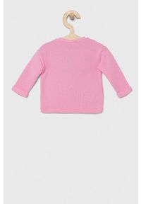 United Colors of Benetton longsleeve bawełniany niemowlęcy kolor różowy. Okazja: na co dzień. Kolor: różowy. Materiał: bawełna. Długość rękawa: długi rękaw. Styl: casual #3