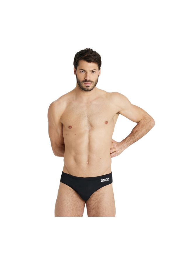 Kąpielówki Arena Team Swim Briefs Solid. Kolor: wielokolorowy, biały, czarny. Materiał: materiał