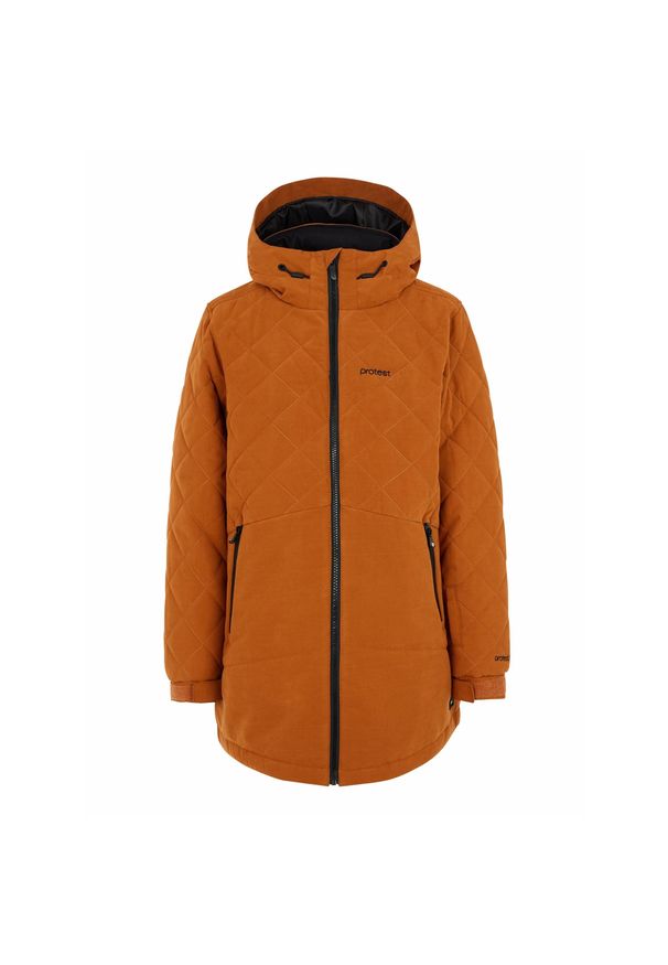 Dziewczęca kurtka narciarska Protest PRTTAMIRES. Kolor: wielokolorowy, pomarańczowy, brązowy. Sezon: zima. Sport: narciarstwo