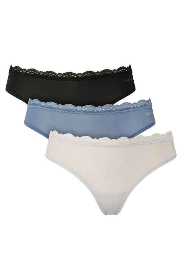 Calvin Klein Underwear Komplet stringów LV00QD5300 Kolorowy. Materiał: syntetyk. Wzór: kolorowy