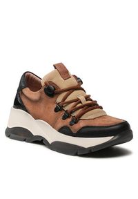Hispanitas Sneakersy Andes HI222289 Brązowy. Kolor: brązowy. Materiał: zamsz, skóra