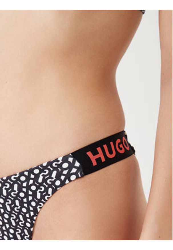 Hugo - HUGO Dół od bikini Monogram 50534946 Czarny. Kolor: czarny. Materiał: syntetyk