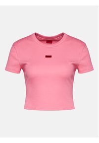 Hugo T-Shirt Deluisa_1 50508636 Różowy Slim Fit. Kolor: różowy. Materiał: bawełna #3