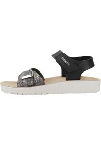 Geox - Sandały GEOX J SANDAL COSTAREI GI Czarny. Kolor: czarny. Materiał: syntetyk, tkanina. Sezon: lato