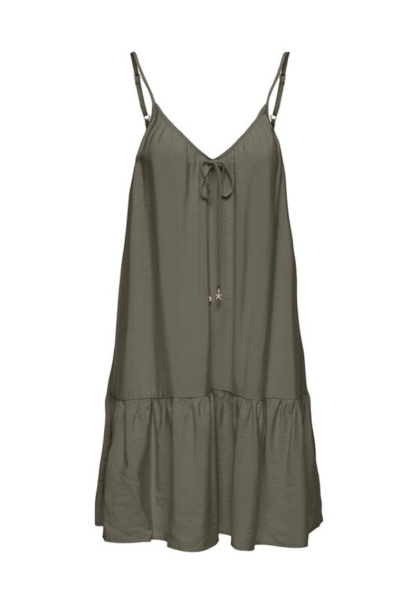 only - ONLY Sukienka letnia Misara 15373962 Zielony ciemny Regular Fit. Kolor: zielony. Materiał: wiskoza. Sezon: lato