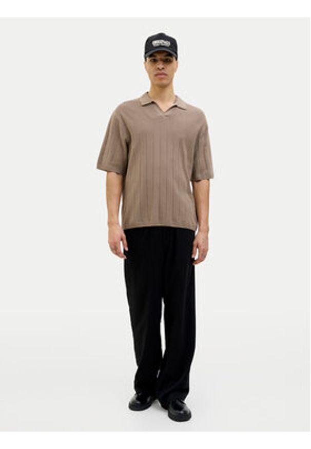 Jack & Jones Sweter Varenna 12272578 Beżowy Relaxed Fit. Kolor: beżowy. Materiał: bawełna