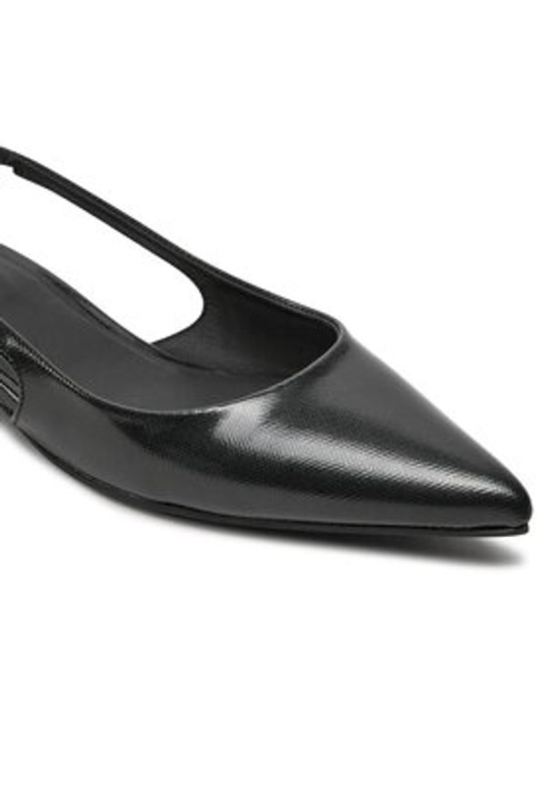 Calvin Klein Sandały Flat Slingback Pump Saff HW0HW02135 Czarny. Kolor: czarny. Materiał: skóra