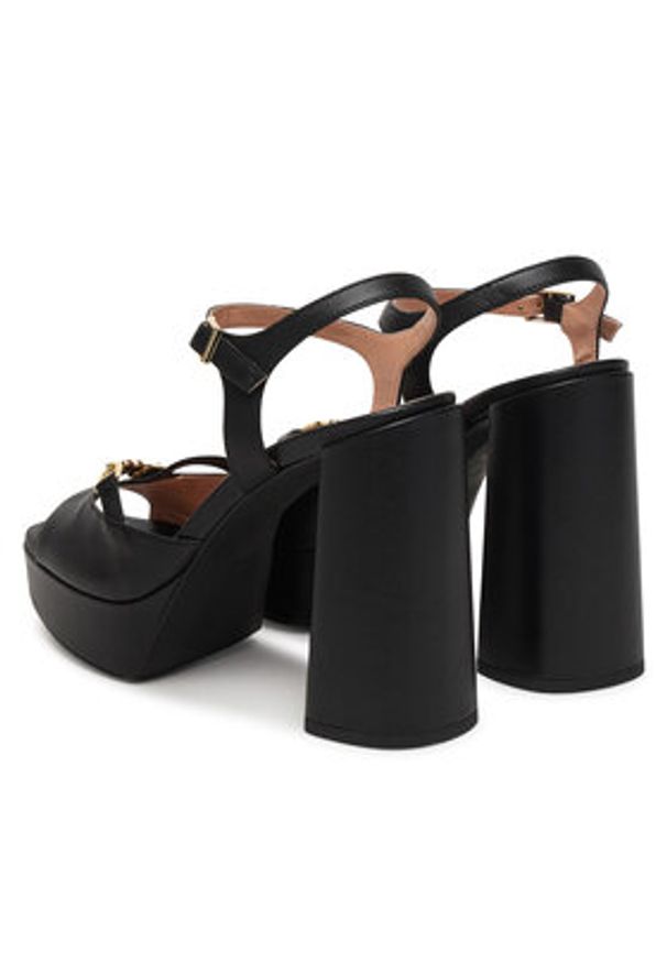 Love Moschino - LOVE MOSCHINO Sandały JA1604CG1OIE0000 Czarny. Kolor: czarny. Materiał: skóra