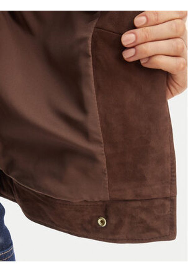 Armani Exchange Kurtka skórzana XW001924 AF21549 U6136 Brązowy Regular Fit. Kolor: brązowy. Materiał: skóra