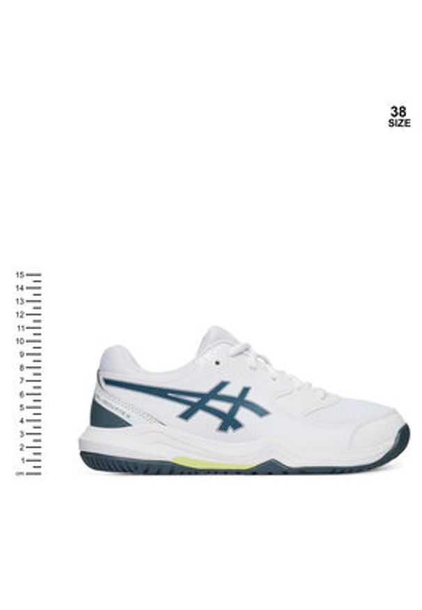 Asics Buty do tenisa Gel-Dedicate 8 Gs 1044A077 Biały. Kolor: biały. Materiał: skóra. Sport: tenis
