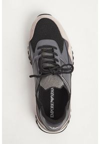 Emporio Armani - Sneakersy skórzane męskie EMPORIO ARMANI. Materiał: skóra