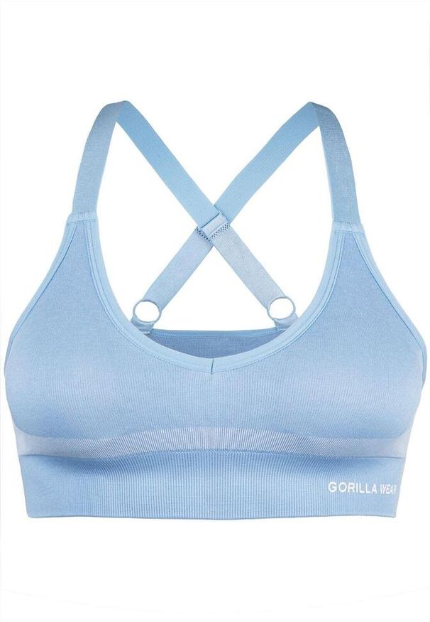 GORILLA WEAR - Selah Bezszwowe Biustonosz sportowy ight Niebieski. Kolor: niebieski. Sport: fitness