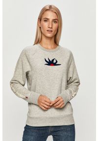 Scotch & Soda - Bluza. Okazja: na co dzień. Kolor: szary. Długość rękawa: długi rękaw. Długość: długie. Wzór: aplikacja. Styl: casual #1